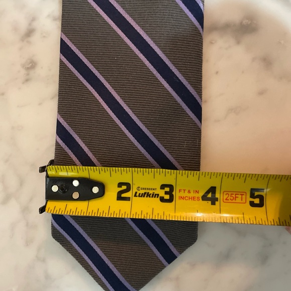 Classic Loro Piana Dot Made In Italy Robert Talbot Repp Stripe Tie Lot 100% Silk - Picture 12 of 12